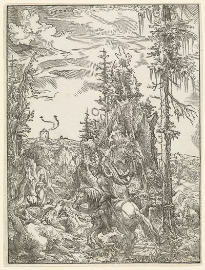 San Jorge matando al dragón de Wolf Huber