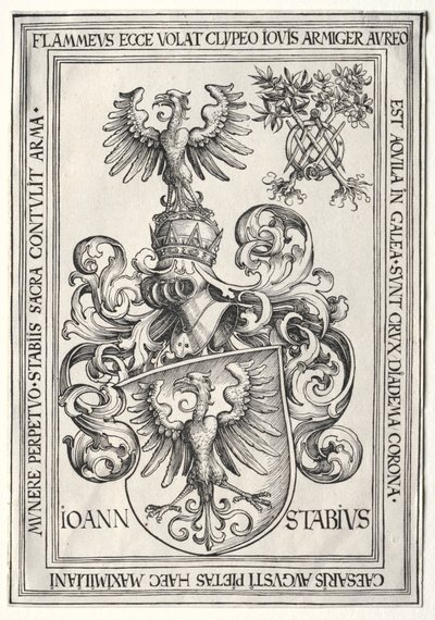 Escudo de armas de Johann Stabius de Wolf Traut