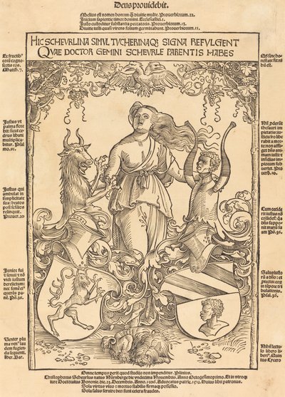 Escudo de armas de las familias Scheurl y Tucher de Wolf Traut