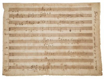Magnificat, K. 321a. Manuscrito, partitura para solistas y coro, órgano y orquesta, c.1779 de Wolfgang Amadeus Mozart