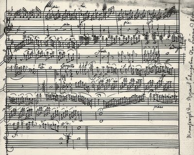 Autógrafo musical de Wolfgang Amadeus Mozart
