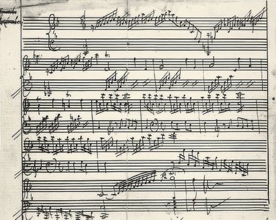 Autógrafo musical de Wolfgang Amadeus Mozart