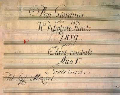 Portada de la ópera Don Giovanni de Wolfgang Amadeus Mozart
