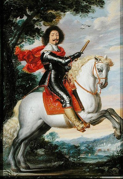 Un retrato ecuestre de un caballero de Wolfgang Heimbach