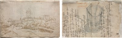 Vista de un Castillo (recto); Copa Octogonal (verso) de Wolfgang Huber