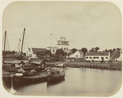 El mirador del Port Canal en Batavia de Woodbury and Page