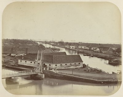 Harbour Canal y el Boom en Batavia de Woodbury and Page