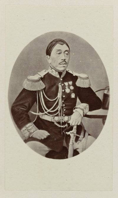 Retrato de van Mangkoe Negoro IV de Woodbury and Page