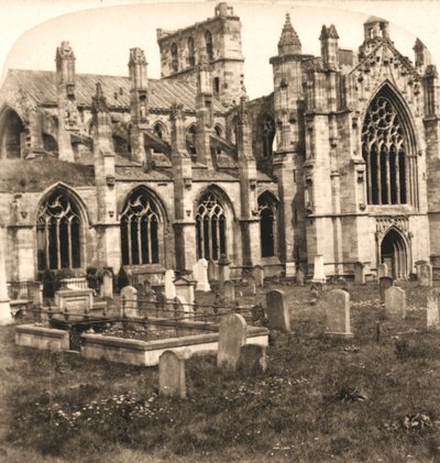 Abadía de Melrose, Melrose, Escocia, 1896 de Works and Sun Sculpture Studios