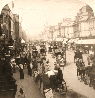 Regent Street, Londres, 1896 de Works and Sun Sculpture Studios