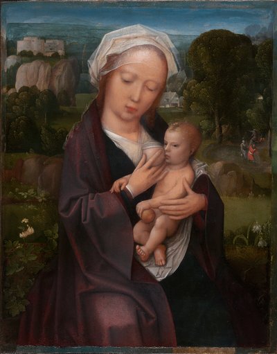 Virgen con el Niño de Workshop of Adriaen Isenbrant