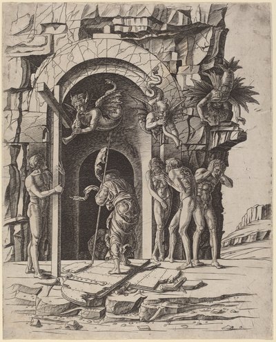 Descenso al limbo de Workshop of Andrea Mantegna