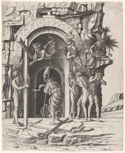 Descenso al limbo de Workshop of Andrea Mantegna