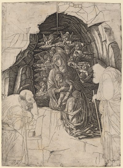 La adoración de los Magos (detalle) de Workshop of Andrea Mantegna