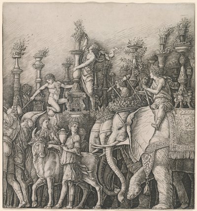 El Triunfo de César: Los Elefantes de Workshop of Andrea Mantegna