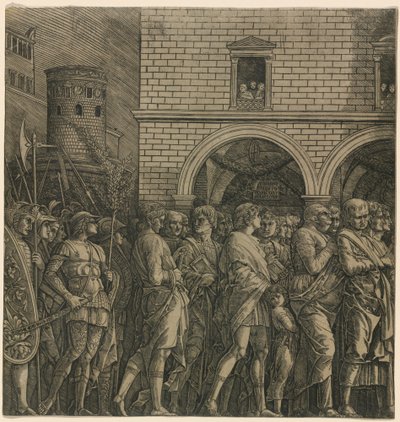 El triunfo de César: Los senadores de Workshop of Andrea Mantegna