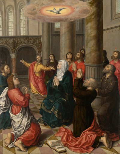 Pentecostés, 1520-25 de Workshop of Bernard van Orley