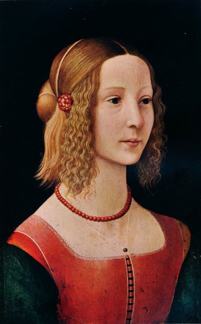 Retrato de una Chica, 1490 1930 de Workshop of Domenico Ghirlandaio