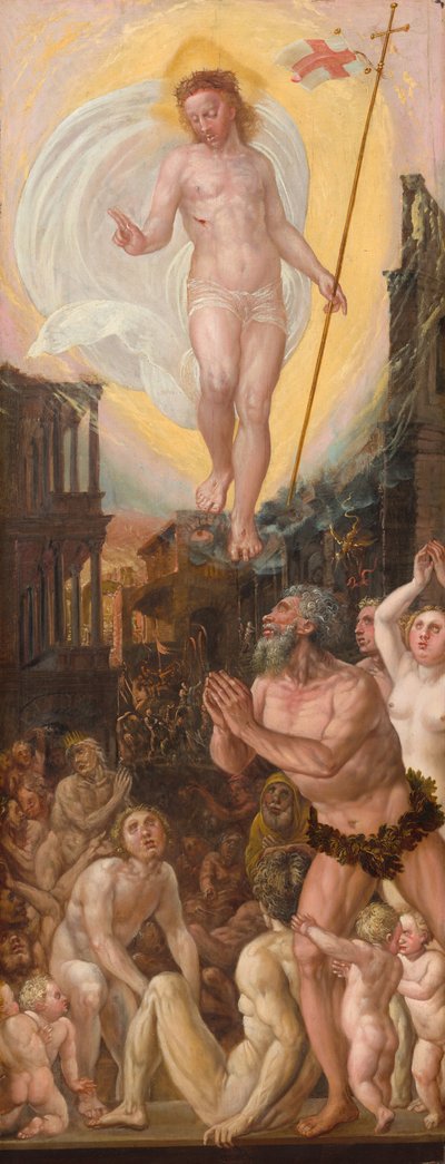 Cristo en el limbo de Workshop of Hans Mielich