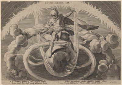 Caos: El Desenredo del Caos, o la Creación de los Elementos de Workshop of Hendrick Goltzius, after Hendrick Goltzius