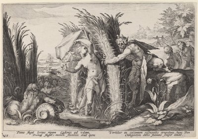 Pan y Siringa de Workshop of Hendrick Goltzius, after Hendrick Goltzius