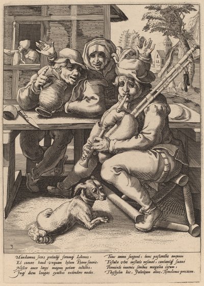 La gaita debe llenarse de Workshop of Hendrick Goltzius, after Karel van Mander I
