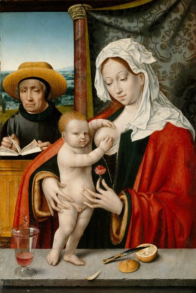 La Sagrada Familia, posiblemente 1527-33 de Workshop of Joos van Cleve
