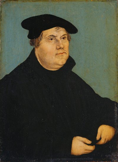 Alemán: Bildnis Martin Luthers Retrato de Martín Lutero de workshop of Lucas Cranach the Elder