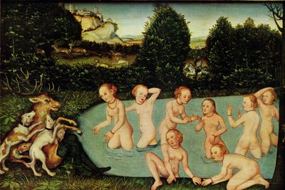 Alemán: Diana und Aktäon Diana and Actaeon de workshop of Lucas Cranach the Elder