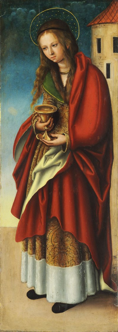 Alemán: Die Hl. Barbara Santa Bárbara de workshop of Lucas Cranach the Elder