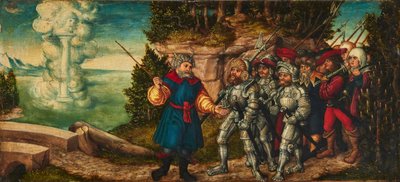 Alemán: Moses und die Wolkensäule Moisés y la columna de nube de workshop of Lucas Cranach the Elder