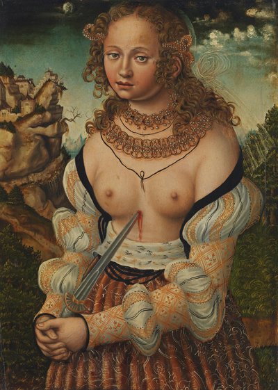 Alemán: Selbstmord der Lucretia Suicidio de Lucrecia de workshop of Lucas Cranach the Elder