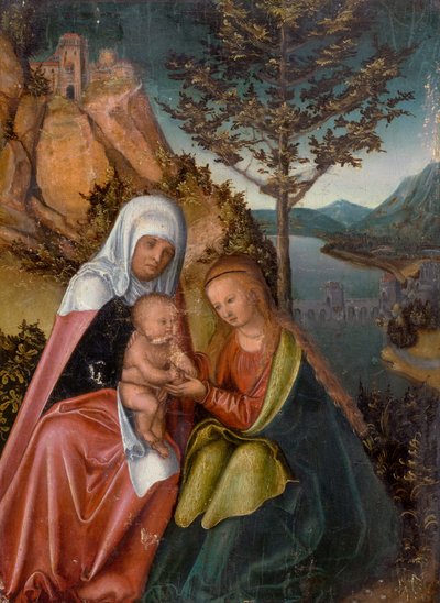La Virgen y el Niño con Santa Ana de workshop of Lucas Cranach the Elder