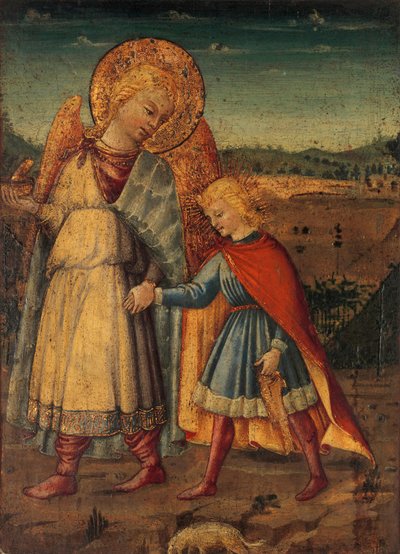 El Arcángel Rafael y Tobías de Workshop of Neri di Bicci