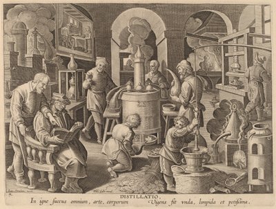 Destilación de Workshop of Philip Galle after Jan van der Straet