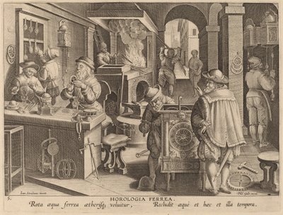 Relojes de Hierro de Workshop of Philip Galle after Jan van der Straet