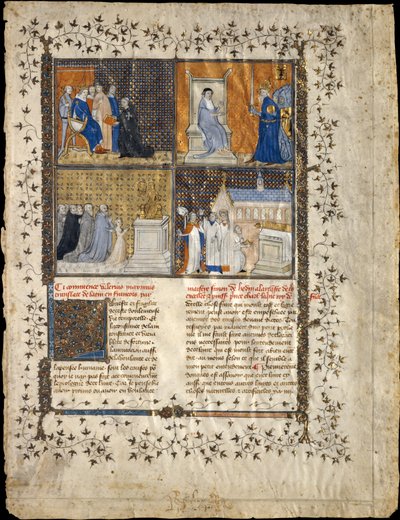 Hoja de un manuscrito de Valerius Maximus, ca. 1380-90 de Workshop of Pierre Remiet