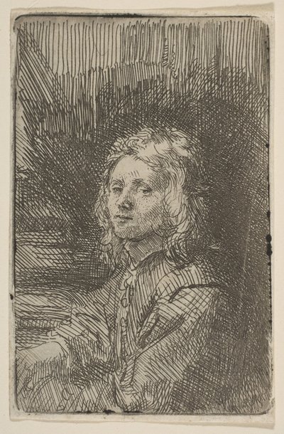 Joven, medio cuerpo, 1620-69 de Workshop of Rembrandt
