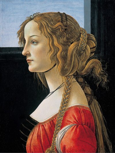 Retrato de perfil de una joven, probablemente Simonetta de Workshop of Sandro Botticelli