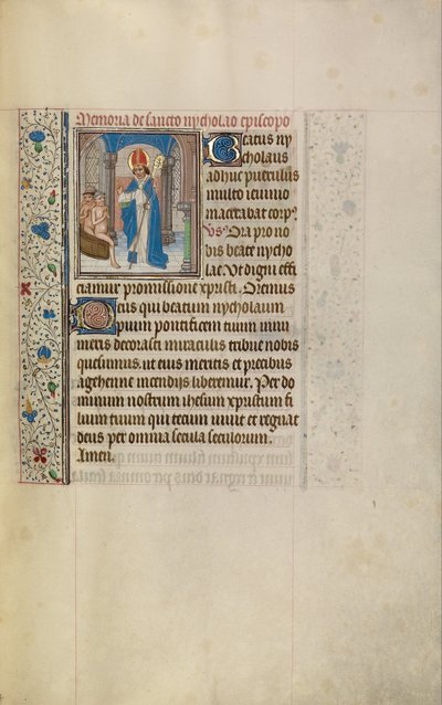 San Nicolás Rescatando a Tres Jóvenes de una Tina de Workshop of Willem Vrelant