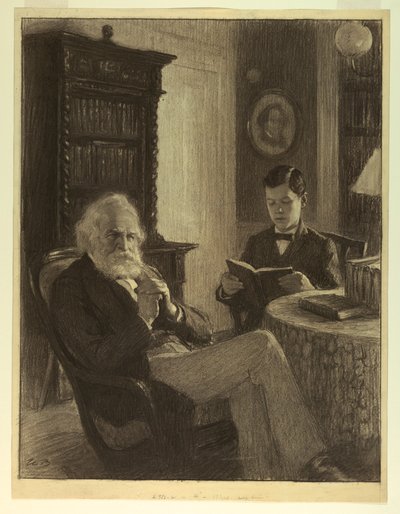 Longfellow en su estudio de Worth Brehm