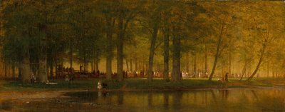 La reunión del campamento, 1874 de Worthington Whittredge