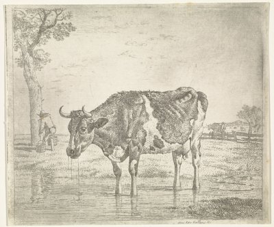 La vaca que bebe de Wouter Johannes van Troostwijk
