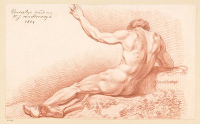 Desnudo masculino sentado, visto de espaldas (3er premio 1804) de Wouter Johannes van Troostwijk