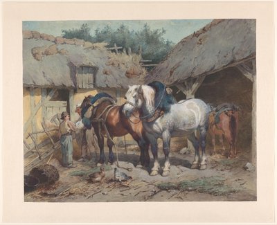 Caballos en un establo de Wouter  Verschuur