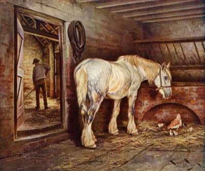 El final del día - el caballo de granja regresa a casa de Wright Barker