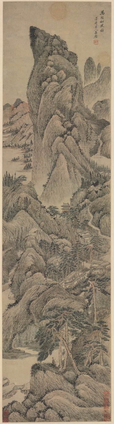 Viento de pino de Myriad Villages de Wu Li