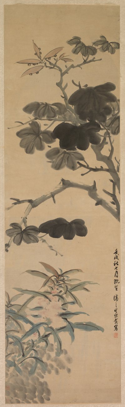 Plantas con flores, 1862 de Wu Rangzhi