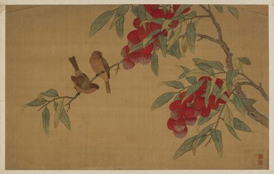 Aves y frutas de Wu Zhang