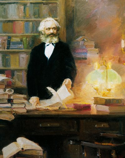 Karl Marx en su estudio de Wun Zhang